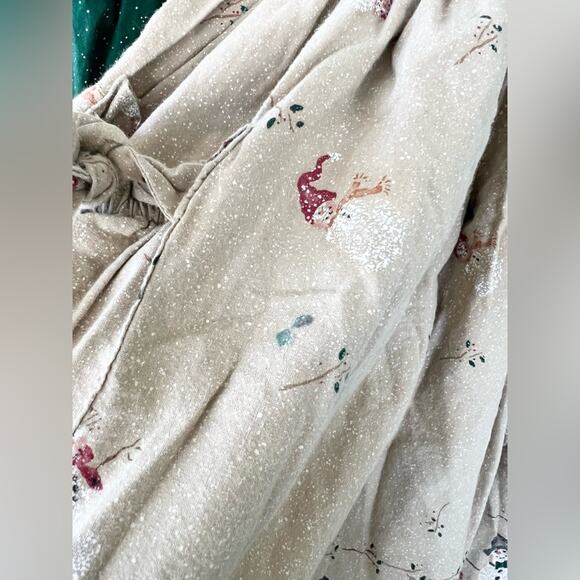 Vintage Daisy kingdom let it snow pinafore and dress winter holiday snowman 4T - Picture 3 of 11